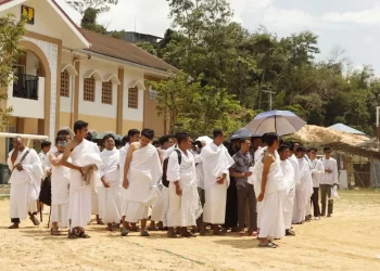 Pemuda LDII Helat Simulasi Manasik Haji dan Umrah di Ponpes Bairuha