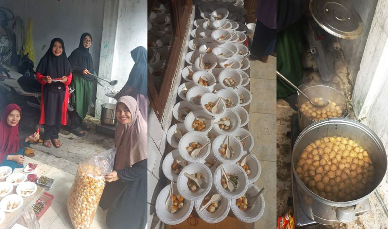TPS 06 yang berlokasi di GSG Manbaul Huda milik PC LDII Katapang, warga LDII memeriahkan momen itu dengan membagikan 500 porsi bakso gratis. Foto: LINES