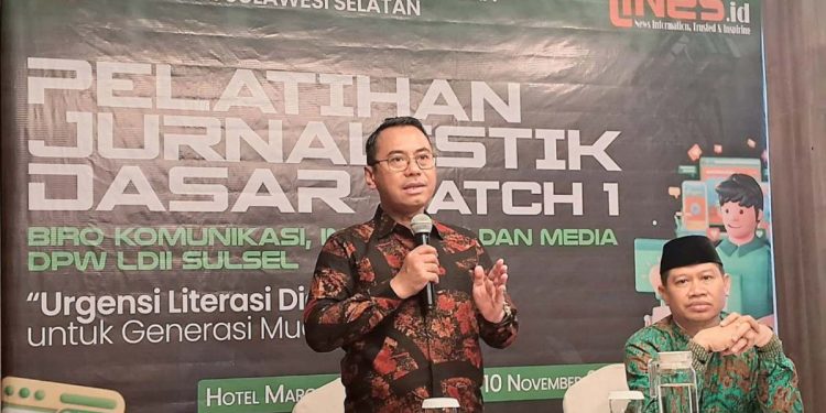 Biro KIM DPW LDII Sulsel menggelar pelatihan jurnalistik. Foto: LINES.