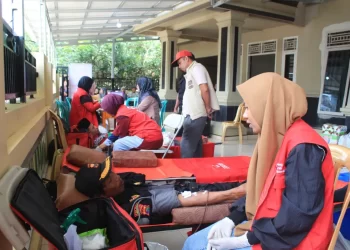 LDII Bersama PMI Lampung Timur dan Puskesmas Way Jepara Helat Bakti Sosial Kesehatan