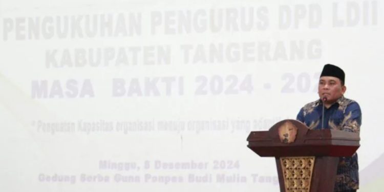 DPW LDII Banten mengukuhkan secara resmi kepengurusan baru DPD LDII Kabupaten Tangerang, pada Minggu (8/12). Foto: LINES