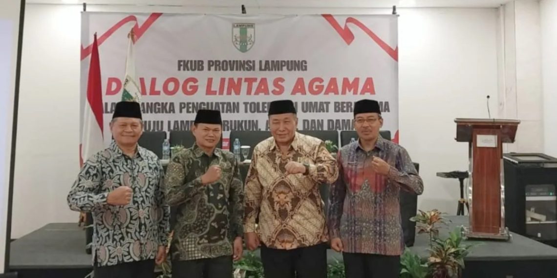 Pengurus DPW LDII Lampung menghadiri undangan “Dialog Lintas Agama Forum Kerukunan Umat Beragama (FKUB) Provinsi Lampung”. Foto: LINES