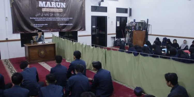 Pondok Pesantren Mahasiswa (PPM) Baitusshadiq menyelenggarakan “Asrama Al Quran Akhir Tahun (Marun) 2024”. Foto: LINES