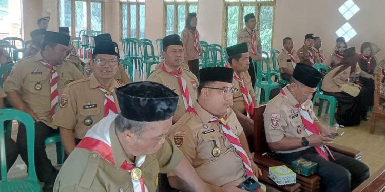 Sosialisasi Proker Pusdiklatcab Menak Sengaji Kwarcab Tulang Bawang. Foto: LINES.