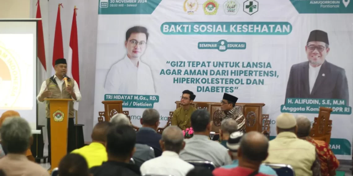DPW LDII Kalimantan Barat (Kalbar) bekerja sama dengan Forum Komunikasi Kesehatan Islam (FKKI) menghelat “Bakti Sosial Kesehatan”. Foto: LINES