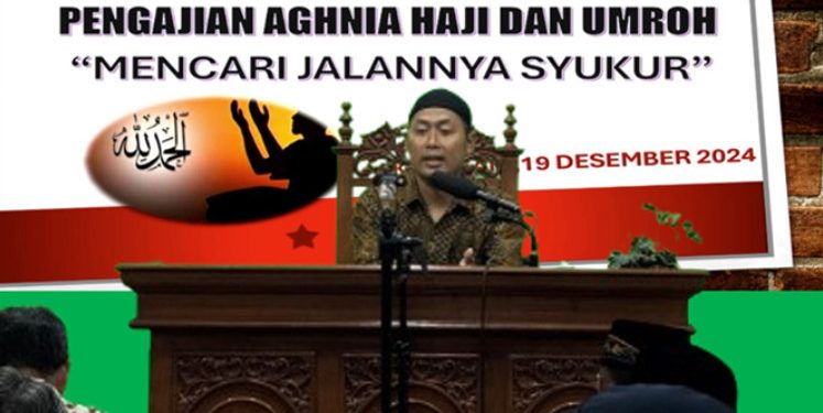 Sebanyak 85 warga LDII Kapanewon Kalasan mengadakan pengajian rutin mengenai ibadah haji dan umrah. Kegiatan ini berlangsung di Masjid Al Fattah, Kalasan, Sleman, Daerah Istimewa Yogyakarta, pada Kamis (19/12/2024). Foto: LINES