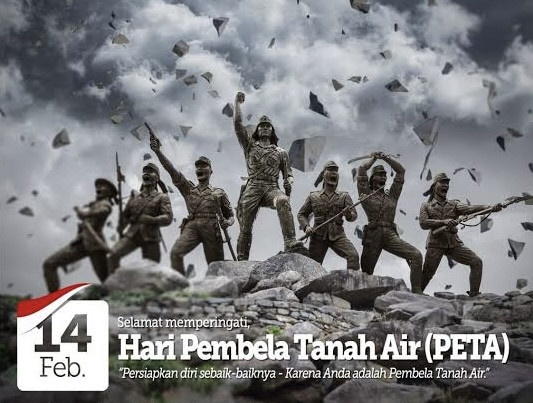 Pada 14 Februari 1945, sekelompok pemuda yang tergabung dalam pasukan Pembela Tanah Air (PETA) di Blitar mengangkat senjata melawan Jepang. Foto: ilustrasi pranada