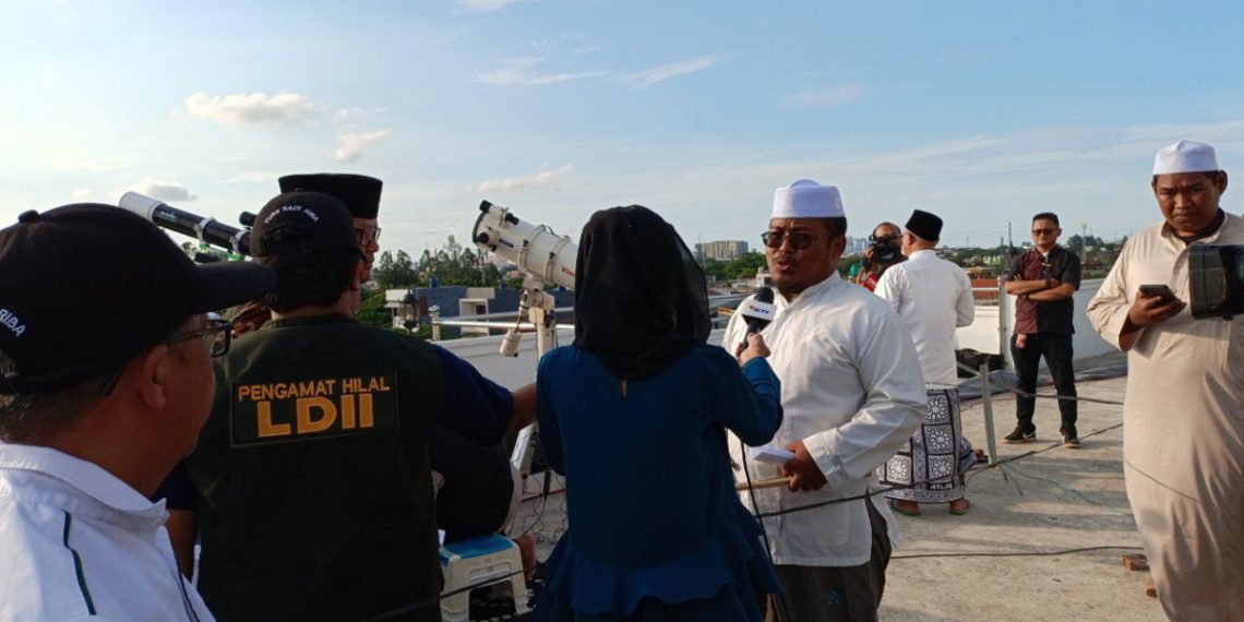 DPW LDII Jakarta mengikuti rukyatul hilal yang digelar Kementerian Agama (Kemenag) RI pada Jumat (28/2). Foto: LINES.