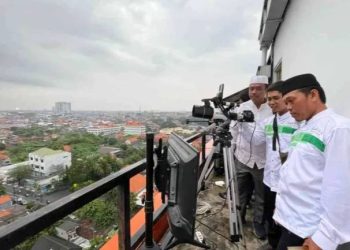 LDII Sidoarjo Pantau Hilal Bersama PCNU dan Kemenag Dalam Guyuran Hujan