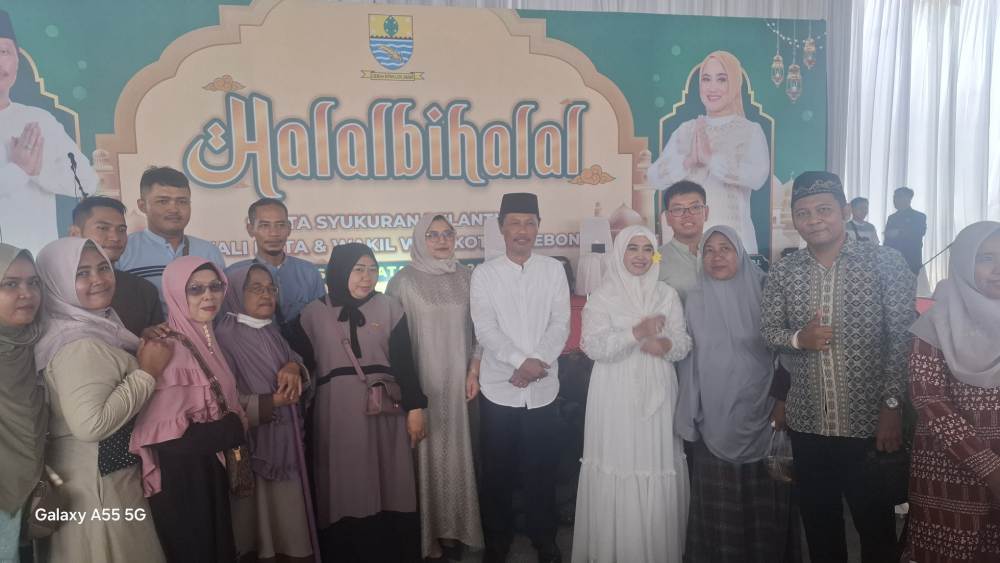 Pemerintah Kota Cirebon menggelar acara halal bihalal sekaligus syukuran pelantikan Wali Kota dan Wakil Wali Kota Cirebon yang juga dihadiri LDII Cirebon. Foto: LINES.