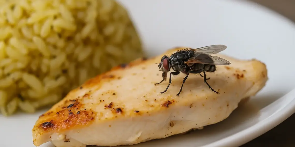 Banyak orang masih menganggap remeh lalat yang hinggap pada makanan. Gambar: LINES.