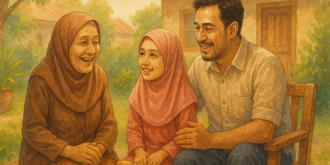 Pada suatu Minggu yang cerah, di sebuah rumah sederhana, seorang nenek berusia di atas 70 tahun duduk tersenyum menyambut kedatangan anak dan cucunya. Raut wajahnya memancarkan kebahagiaan yang tak terbendung. Foto: LINES