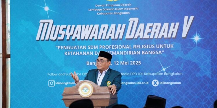 LDII Kabupaten Bangkalan sukses menggelar Musyawarah Daerah (Musda) V yang dibuka Ketua DPW LDII Jawa Timur Amrodji Konawe. Foto: LINES.