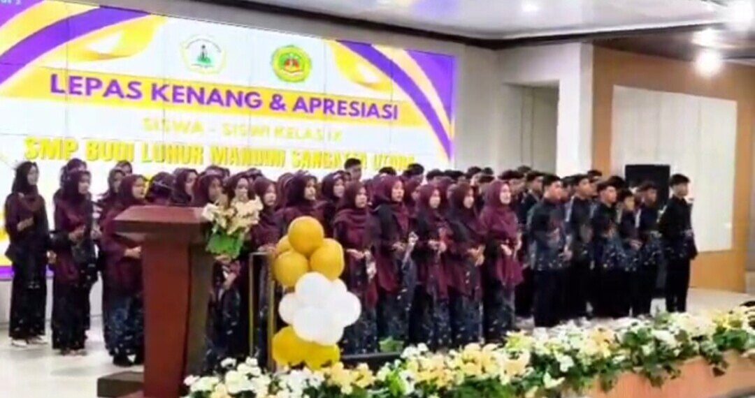 Perpisahan Siswa SMP Budi Luhur Mandiri Sangatta. Foto: LINES.