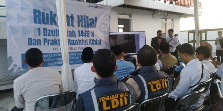 PD LDII Kota Bandung melalui Bagian Pendidikan dan Dakwah (PKD) melaksanakan kegiatan pengamatan hilal (rukyatul hilal) untuk menentukan awal bulan Zulhijah. Foto: LINES.