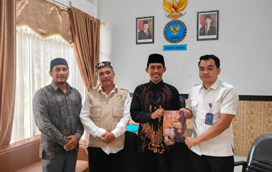 DPD LDII Kuantan Singingi beraudiensi dengan BNN Kabupaten Kuantan Singingi pada Rabu (4/6). Foto: LINES.