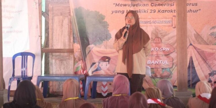 LDII Kabupaten Bantul melalui Satuan Komunitas Pramuka Sekawan Persada Nusantara (Sako SPN) menggelar kemah penggalang sekaligus pembinaan spiritual remaja putri. Foto: LINES.
