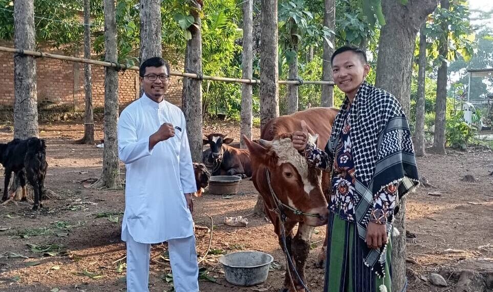 PAC LDII Pemanggilan kurban 79 ekor sapi dan 114 ekor kambing. Foto: LINES.