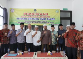 Helat Pelatihan Menjahit, BLKK Miftahul Huda Kerja Sama dengan Ponpes Wali Barokah