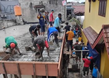 Semangat Gotong Royong, Warga LDII Pabuaran Mekar Bangun Sekretariat PAC