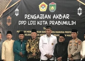 Cetak SDM Profesional Religius, LDII Prabumulih Helat Pengajian Akbar