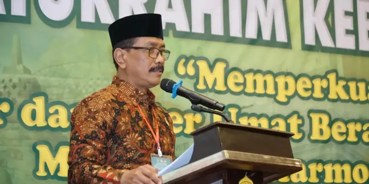etua DPW LDII Jawa Tengah, Singgih Tri Sulistiyono, menekankan pentingnya menjaga kerukunan yang bersifat dinamis dalam kehidupan masyarakat Indonesia, termasuk di Jawa Tengah. Foto: LINES