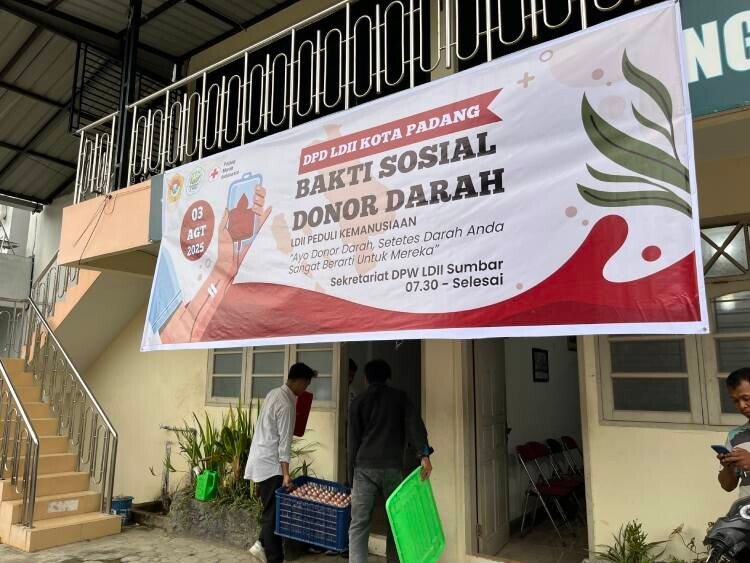DPD LDII Kota Padang menggelar “Bakti Sosial Donor Darah”. Foto: LINES.