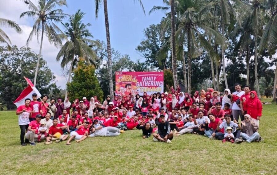 Warga LDII Tabanan turut memperingati HUT ke-80 RI di Lapangan Bumi Perkemahan Wana Harum. Foto: LINES.