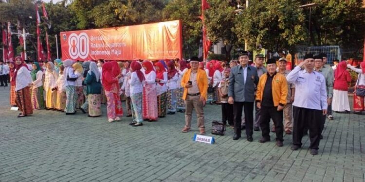 LDII Jakarta Selatan menghadiri upacara HUT RI ke 80 di Wali Kota Jakarta Selatan. Foto: LINES.