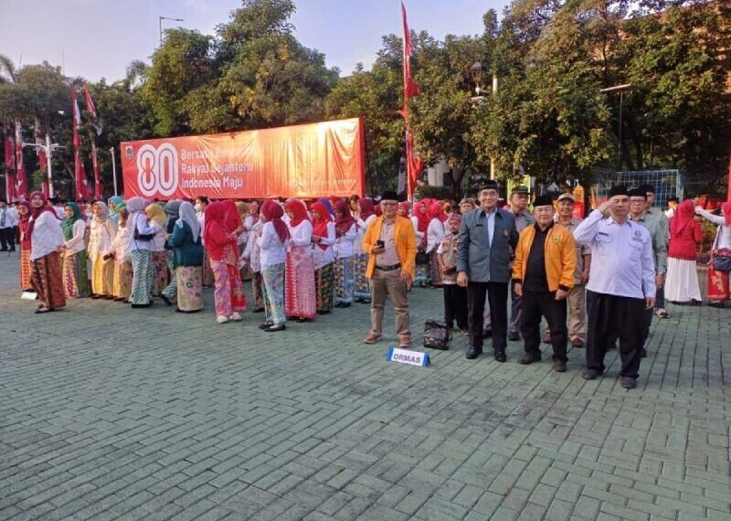LDII Jakarta Selatan menghadiri upacara HUT RI ke 80 di Wali Kota Jakarta Selatan. Foto: LINES.