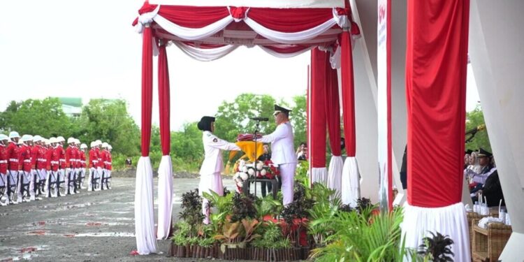 Wakil Ketua DPD LDII Tarakan Muhammad Ilyas turut menghadiri upacara peringatan HUT RI ke 80. Foto: LINES.