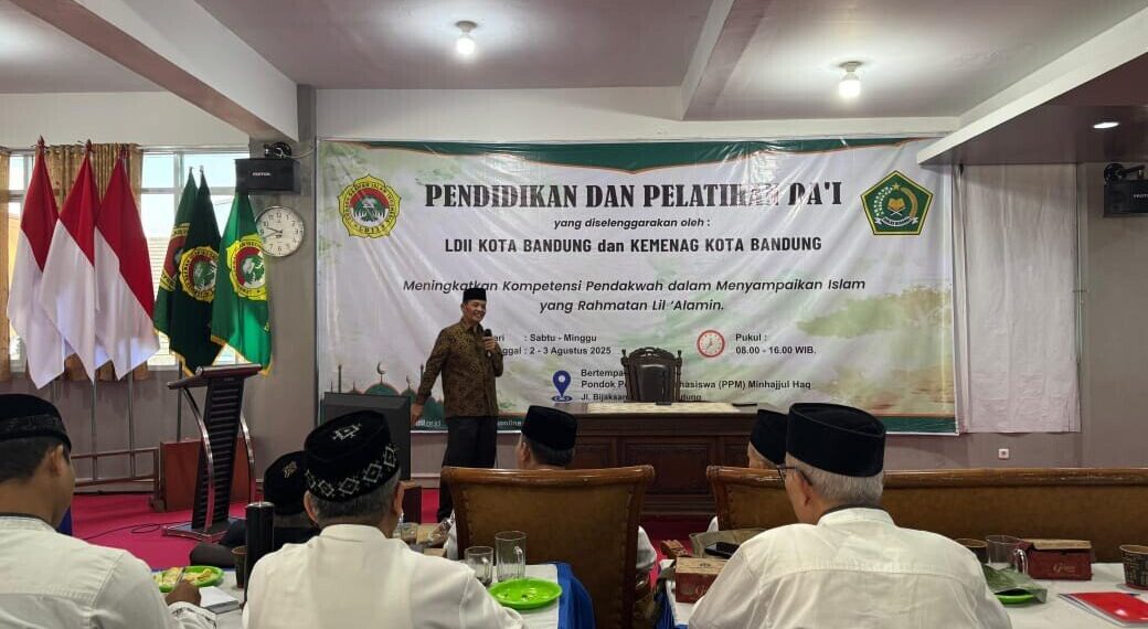 DPD LDII Kota Bandung bekerja sama dengan Kementerian Agama (Kemenag) Kota Bandung menyelenggarakan Pendidikan dan Pelatihan (Diklat) Da’i. Foto: LINES.