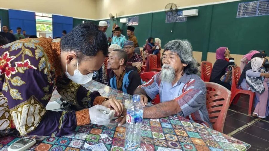 DPD LDII Kabupaten Nabire menggelar cek kesehatan gratis di Gedung Serbaguna (GSG) Ganjar Waluyo, Kelurahan Karang Mulia, Kabupaten Nabire. Foto: LINES.