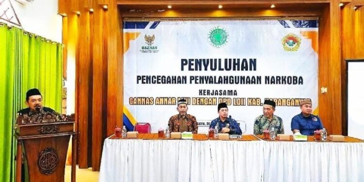 Gerakan Nasional Anti Narkoba (GANNAS) Annar MUI bersama DPD LDII Kabupaten Karanganyar menggelar penyuluhan pencegahan penyalahgunaan narkoba. Foto: LINES.