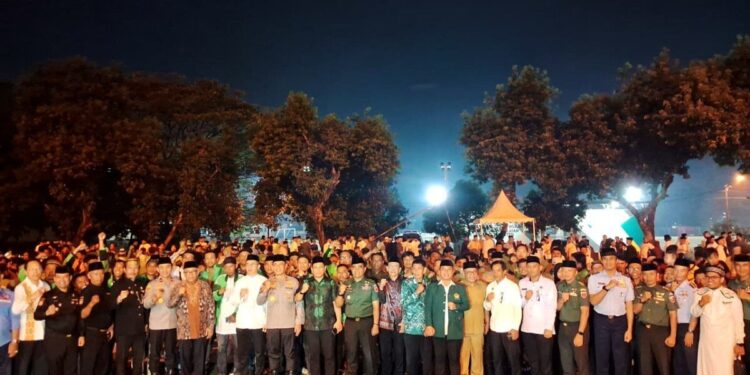 LDII Sulsel menghadiri doa bersama dengan Polda Sulsel. Foto: LINES.