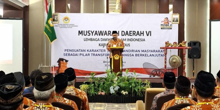 DPD LDII Kabupaten Kudus menggelar Musyawarah Daerah (Musda) VI yang dihadiri Bupati Kudus Sam'ani Intakoris. Foto: LINES.