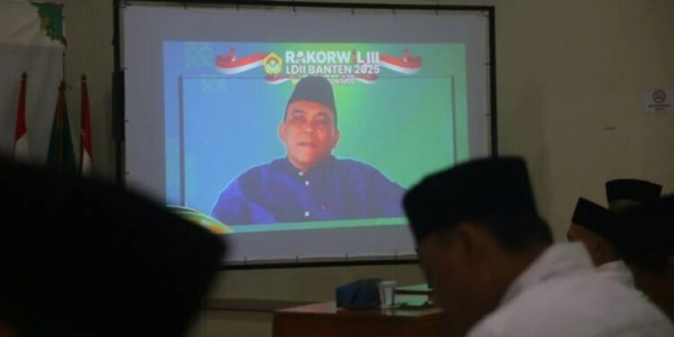 DPW LDII Provinsi Banten menggelar Rapat Koordinasi Wilayah (Rakorwil) III secara hybrid pada Minggu (21/9). Foto: LINES..