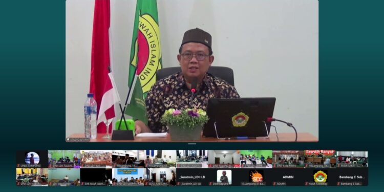 LDII Lampung menggelar konsolidasi mengenai hasil Rakornas III DPP LDII. Foto: LINES.