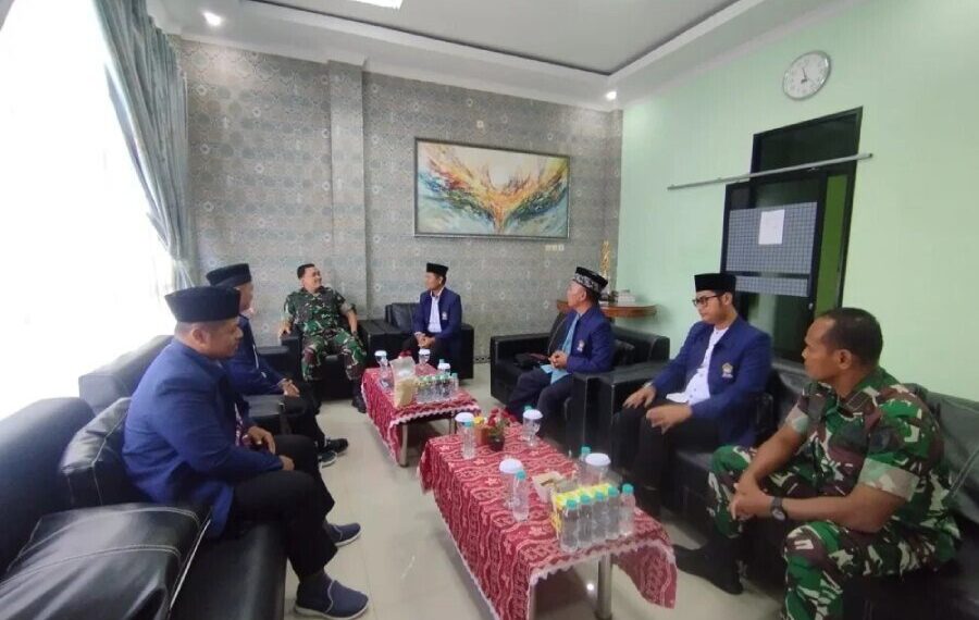 DPD LDII Kabupaten Tanah Laut, Kalimantan Selatan, audiensi dengan Komando Distrik Militer (Kodim) 1009/Tanah Laut. Foto: LINES.