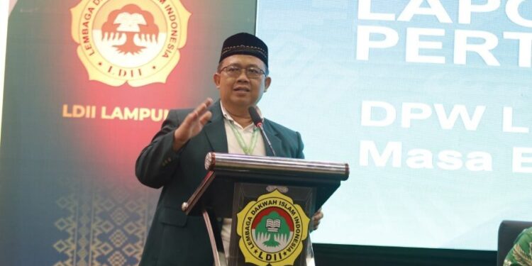 Musyawarah Wilayah (Muswil) VIII menetapkan Muhammad Aditya sebagai Ketua DPW LDII Lampung. Foto: LINES.