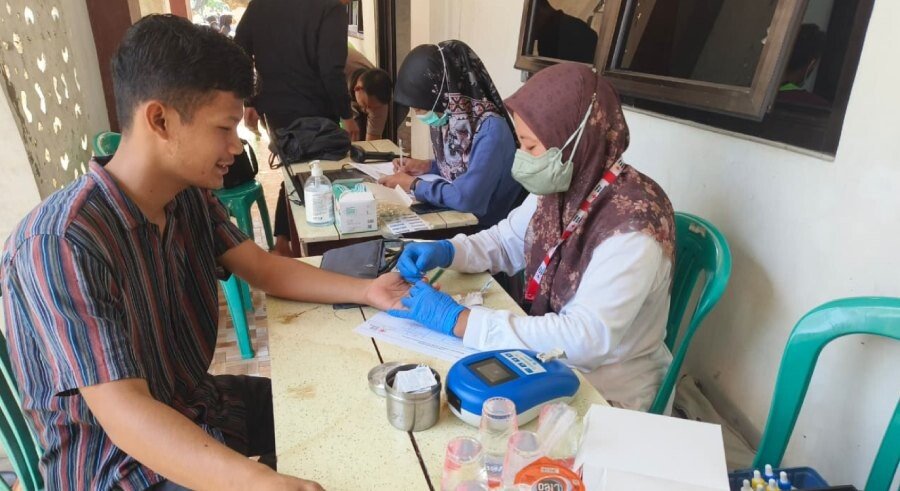 LDII Kudus menggelar kegiatan donor darah yang berlangsung di Pondok Pesantren Baitul Qudus, Desa Panjang, Kecamatan Bae, Kudus. Foto: LINES.