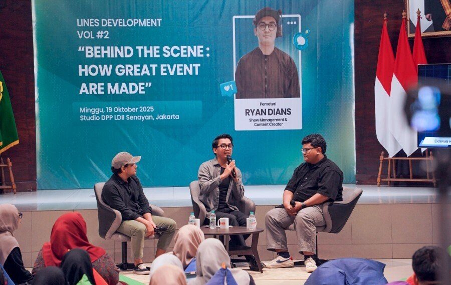 Departemen Komunikasi Informasi dan Media (KIM) DPP LDII menggelar LINES Development #2 yang mengundang Show Management dan Content Creator Ryan Dians. Foto: LINES.