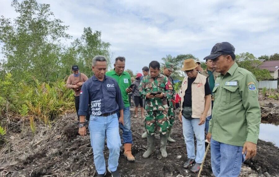 Kepala Dinas Pertanian dan Ketahanan Pangan (DPKP) Kalimantan Utara, Eddy Rudiyono yang didampingi Kepala Dinas Pertanian Kota Tarakan tinjau lokasi lahan pertanian LDII Kaltara. Foto: LINES.