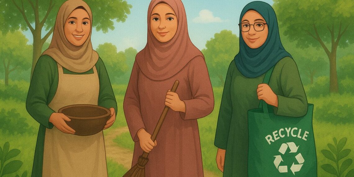 Ilustrasi para ibu rumah tangga.