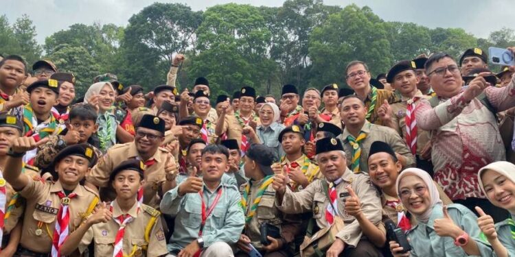 Satuan Komunitas Daerah Sekawan Persada Nusantara (SAKODA SPN) Jawa Barat mengikuti Kemah Bakti Harmoni Beragama IV. Foto: LINES.