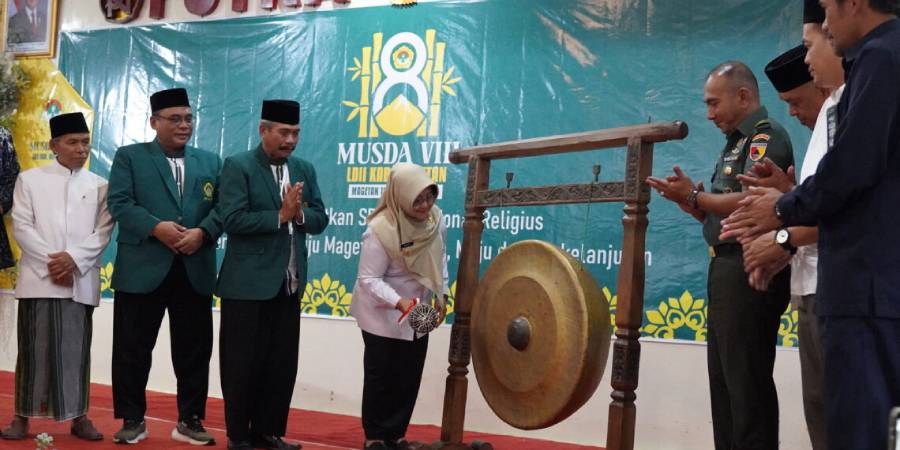 Bupati Magetan Nanik Sumantri membuka Musyawarah Daerah (Musda) LDII Kabupaten Magetan. Foto: LINES.