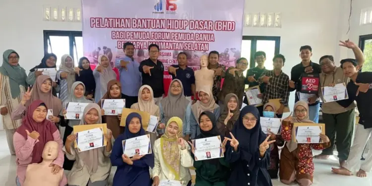 Forum Pemuda Banua Berkarya (FPBB) bekerja sama dengan PC LDII Banjarmasin Timur menggelar Pelatihan Bantuan Hidup Dasar (BHD). Foto: LINES.