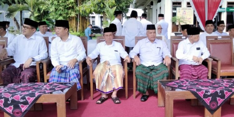 DPD LDII Kabupaten Magelang menghadiri apel Hari Santri Nasional 2025 yang digelar Pemerintah Kabupaten Magelang di halaman Sekretariat Daerah, pada Rabu (22/10/2025). Foto: LINES