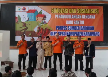 BPBD Karawang Sosialisasikan Mitigasi Bencana kepada Santri Ponpes Sumber Barokah