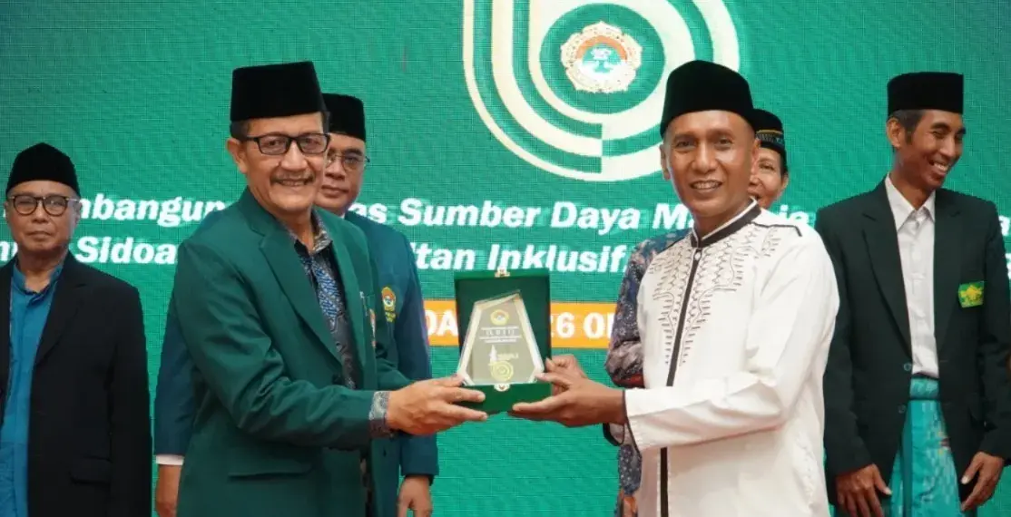 Asisten II Pemerintah Kabupaten Sidoarjo, Mahmud mengapresiasi kontribusi nyata DPD LDII Sidoarjo untuk pembangunan daerah. Foto: LINES